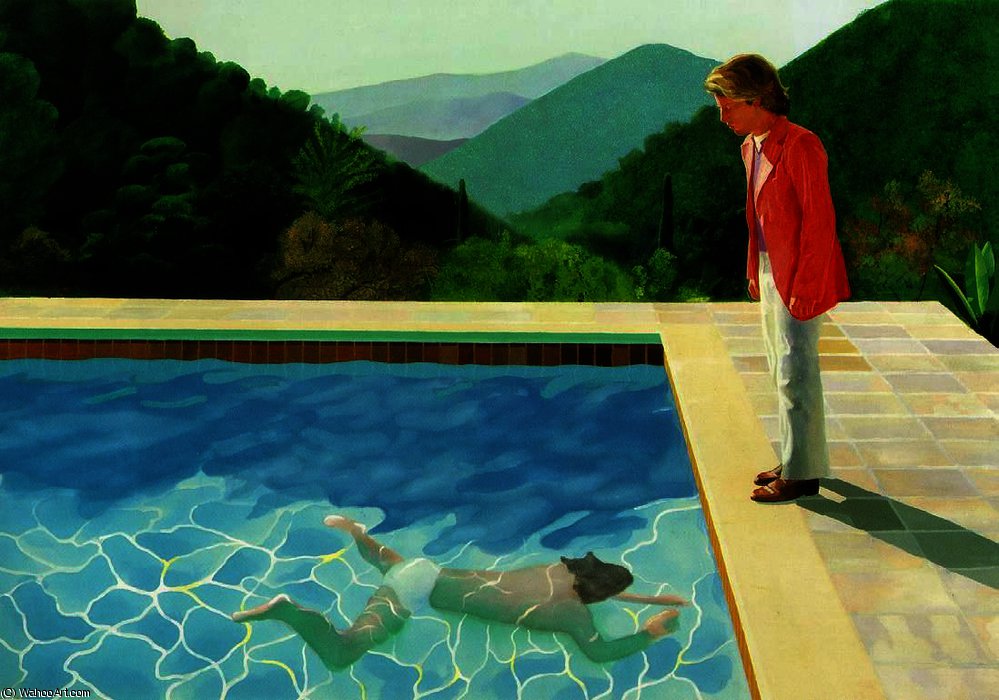 DavidHockney-PortraitofanArtistPoolwithTwoFigures. - DARK bluejpg